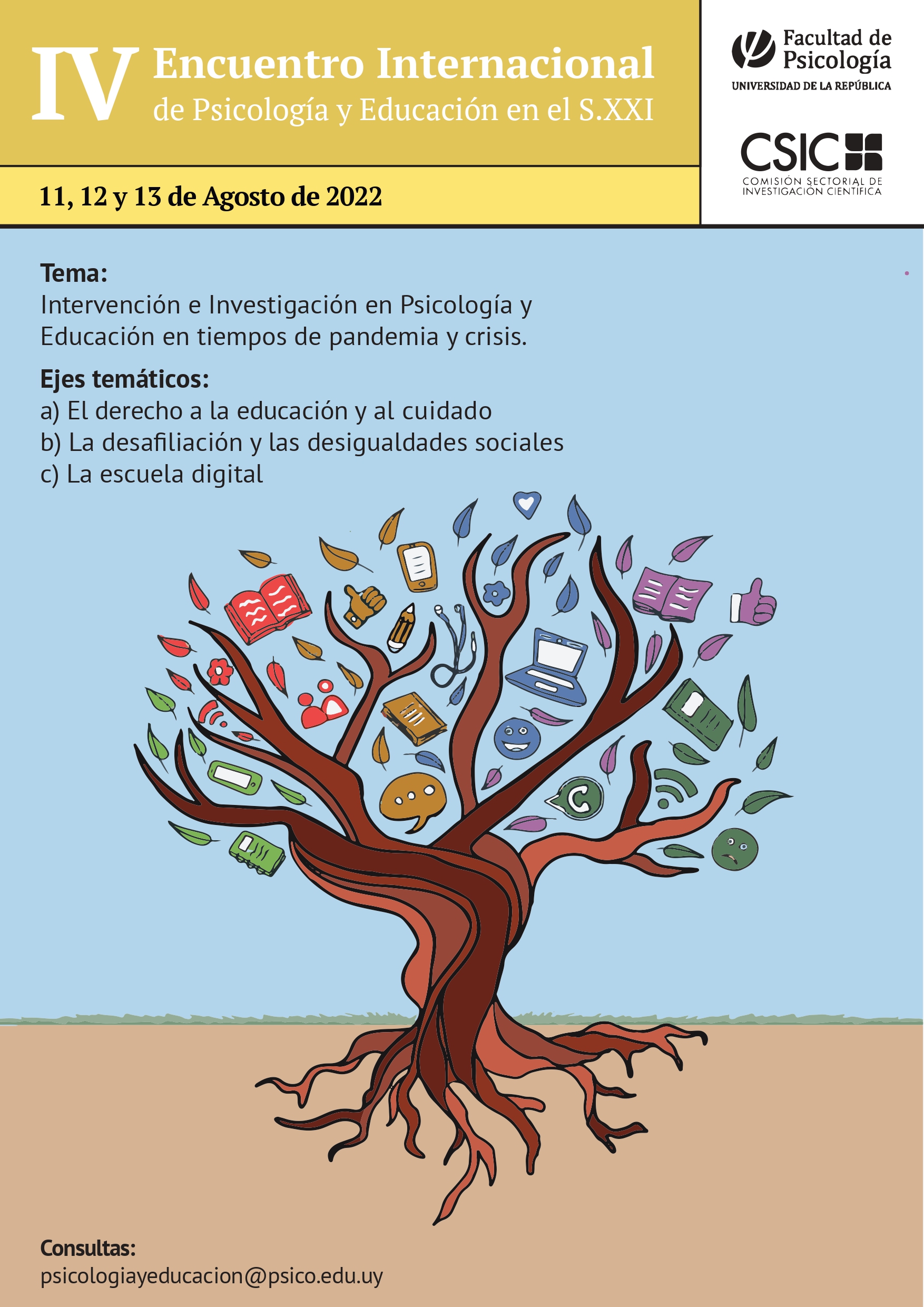 Afiche IV Encuentro Internacional de Psicología y Educación en el Siglo XXI