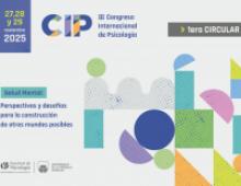 Afiche del Tercer Congreso Internacional de Psicología a celebrarse los días 27, 28 y 29 de noviembre de 2025 en Montevideo, Uruguay