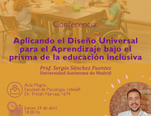 Invitación a la conferencia a realizarse el jueves 24 de abril a las 18 horas en el Aula Magna