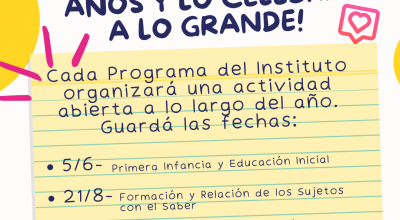 Invitación a los 3 conversatorios en el marco de los 15 años del IPEDH